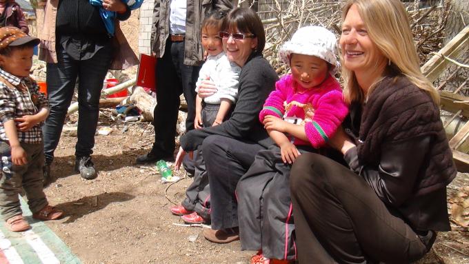 Save the Children International CEO joins China Country Director Pia MacRae at an education project in the Tibetan Autonomous Region.