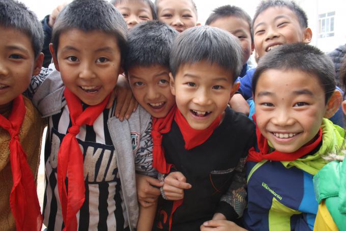 Students from Dacang primary school in Yunnan province, which has carried out Save the Children's inclusive education project thanks to the funding of IKEA.